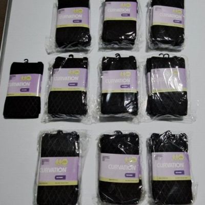 22 Pair Textured Tights Lot Curvation Womens Medium Large Hosiery Pantyhose